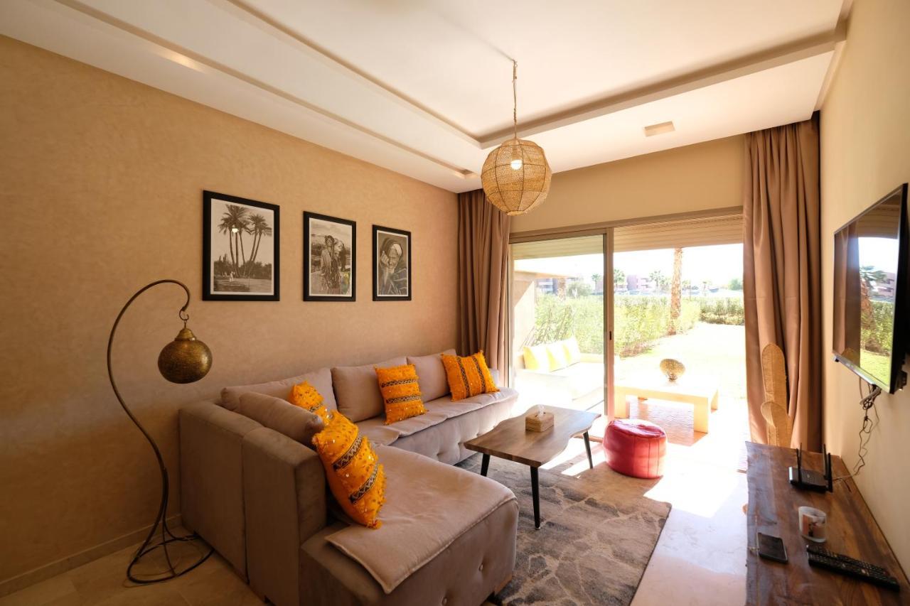Super Apt T3 Rez De Jardin Prestigia Golf Piscine Appartamento Marrakesh
