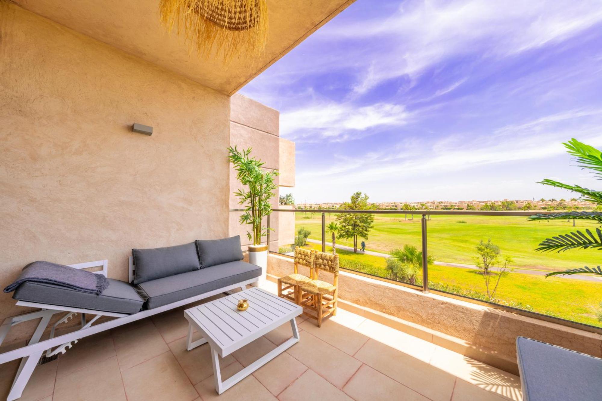 Appartement Vue Montagnes, Golf Et Piscine, Luxe A Marrakech Marrakesh