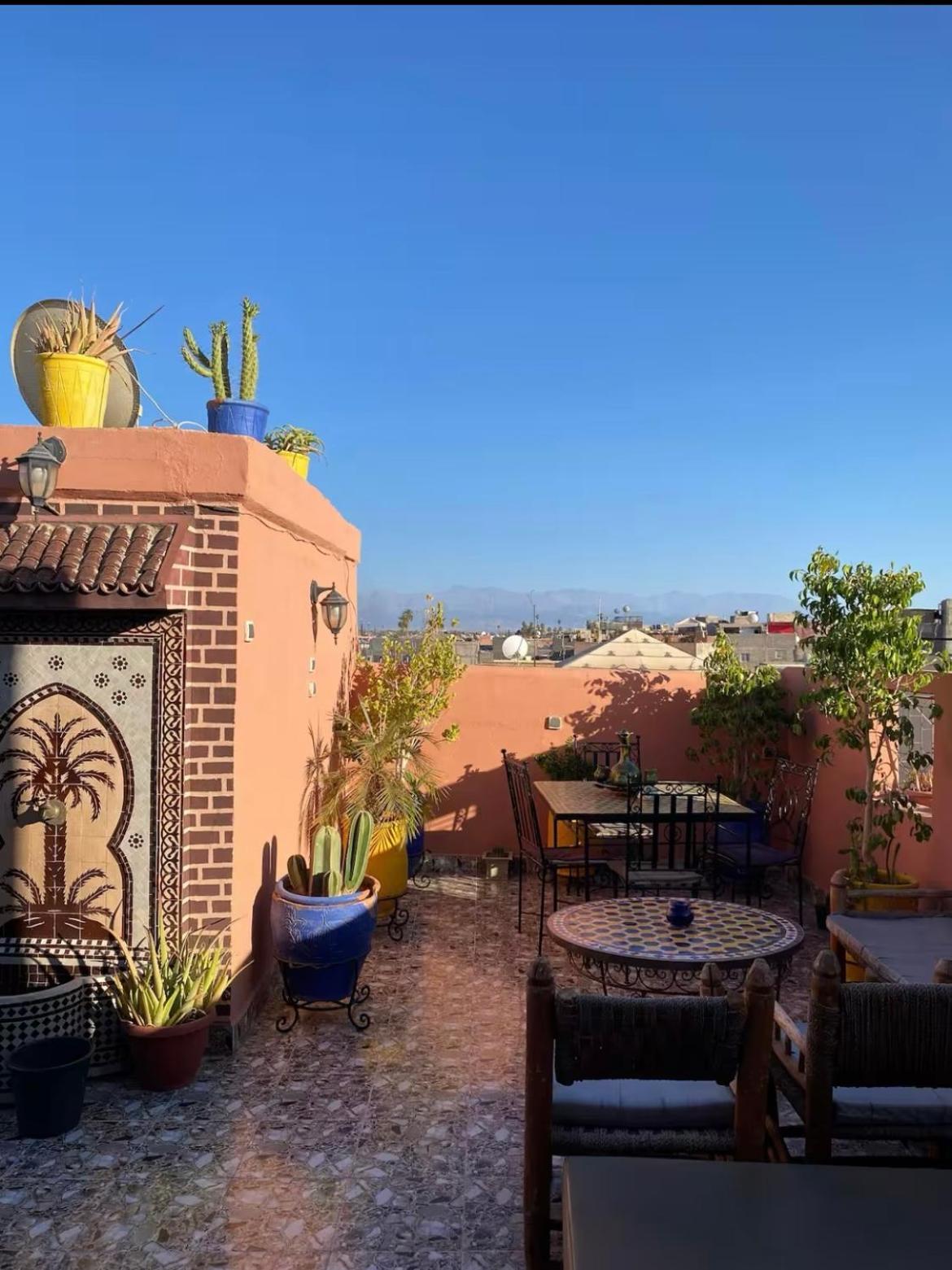 Terrace With Atlas View Riad Marrakesh