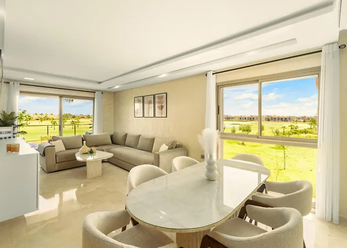 Vue Montagnes, Golf Et Piscine, Luxe A Marrakech
