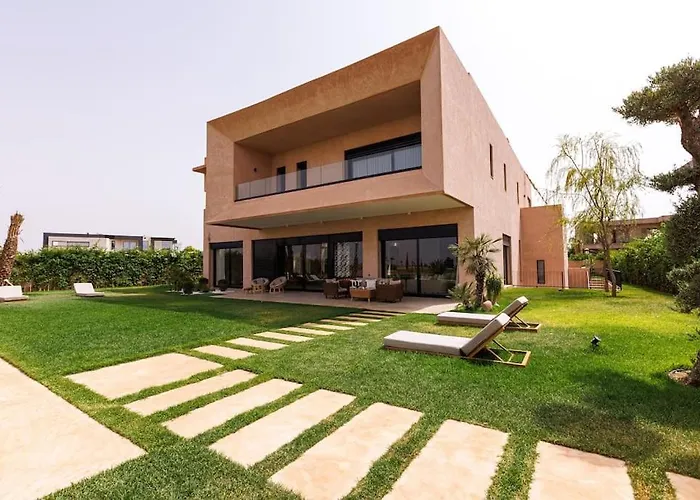 Modern 4Br Villa Golf View In Amelkis Marrakech