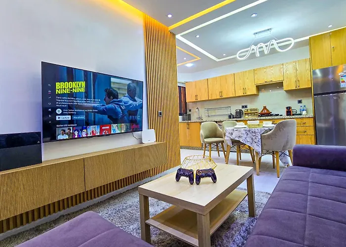 Appartement Chic Et Confortable, Netflix, Ps4 & Wi-Fi Centre Marrakech