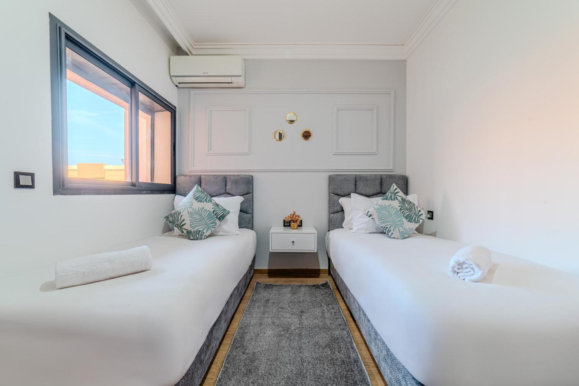 New 2 Min A M-avenue , Swimming Pool , Fibre Optique Wifi , Free Parking Apartment *
