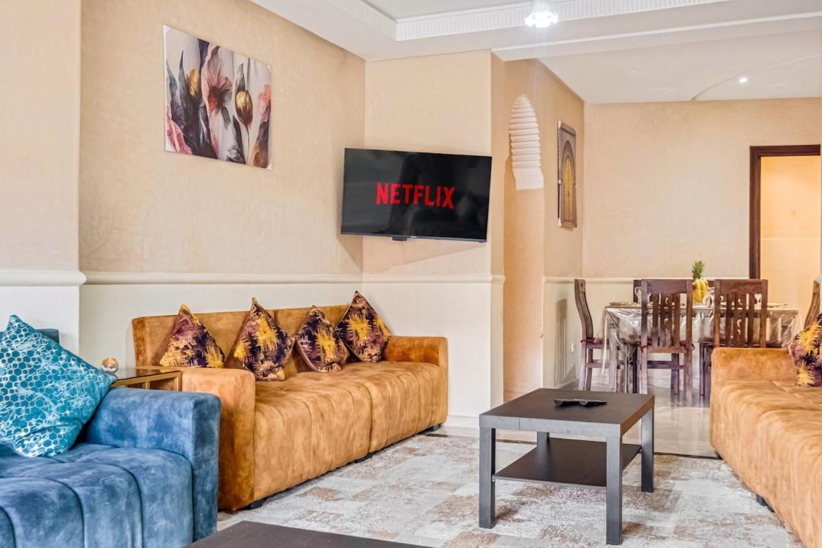 Cozy Family Oasis With Pool & Modern Design Appartement Marrakesh