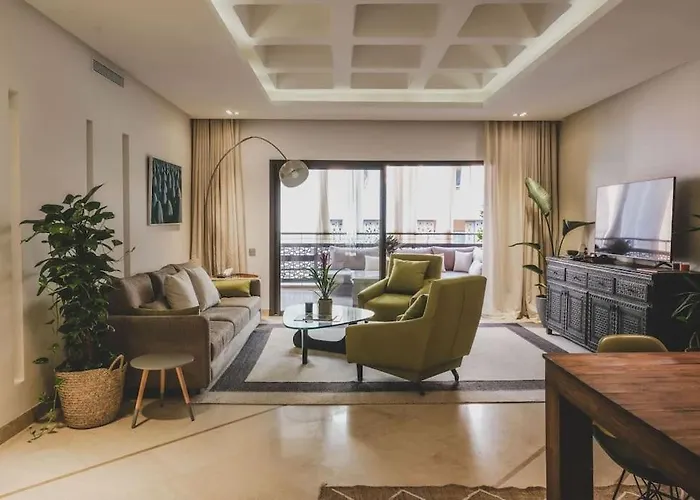 Bel Appartement Design Au Coeur De Gueliz Avec Jolie Terrasse