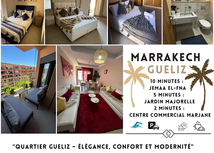 Appartement Neuf Climatise, Centre Marrakech.