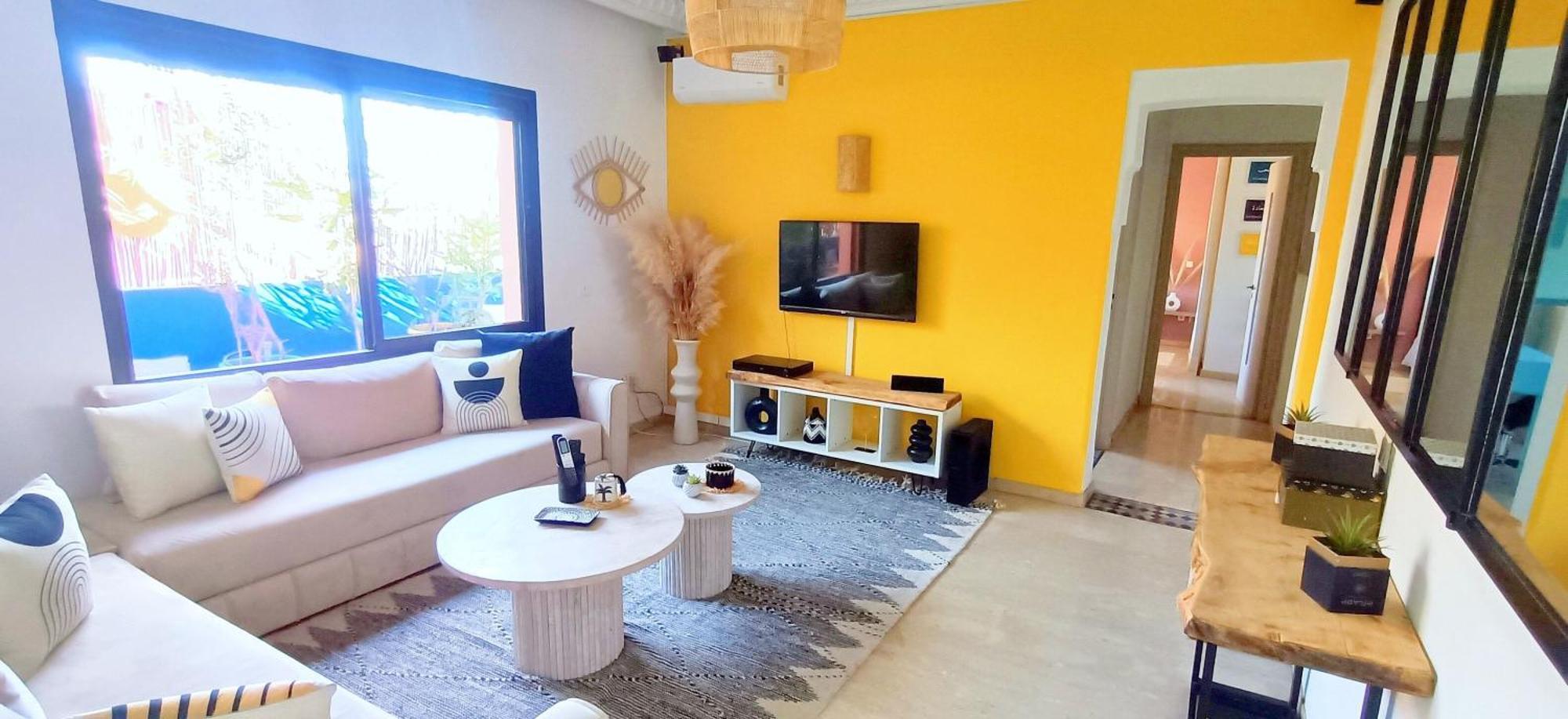 Rare : Superbe Appartement&grande Terrasse Avec Vue Degagee Dans Le + Joli Quartier De Marrakech, Majorelle *