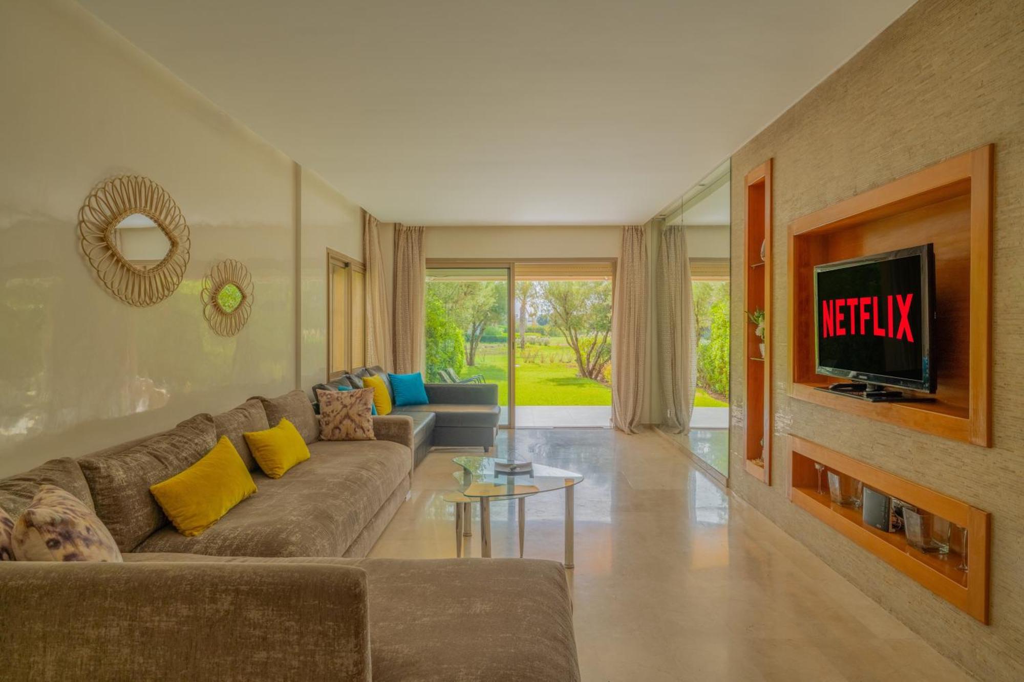 Luxury Xl Golf View Retreat Private Garden Apartment Marrakesh