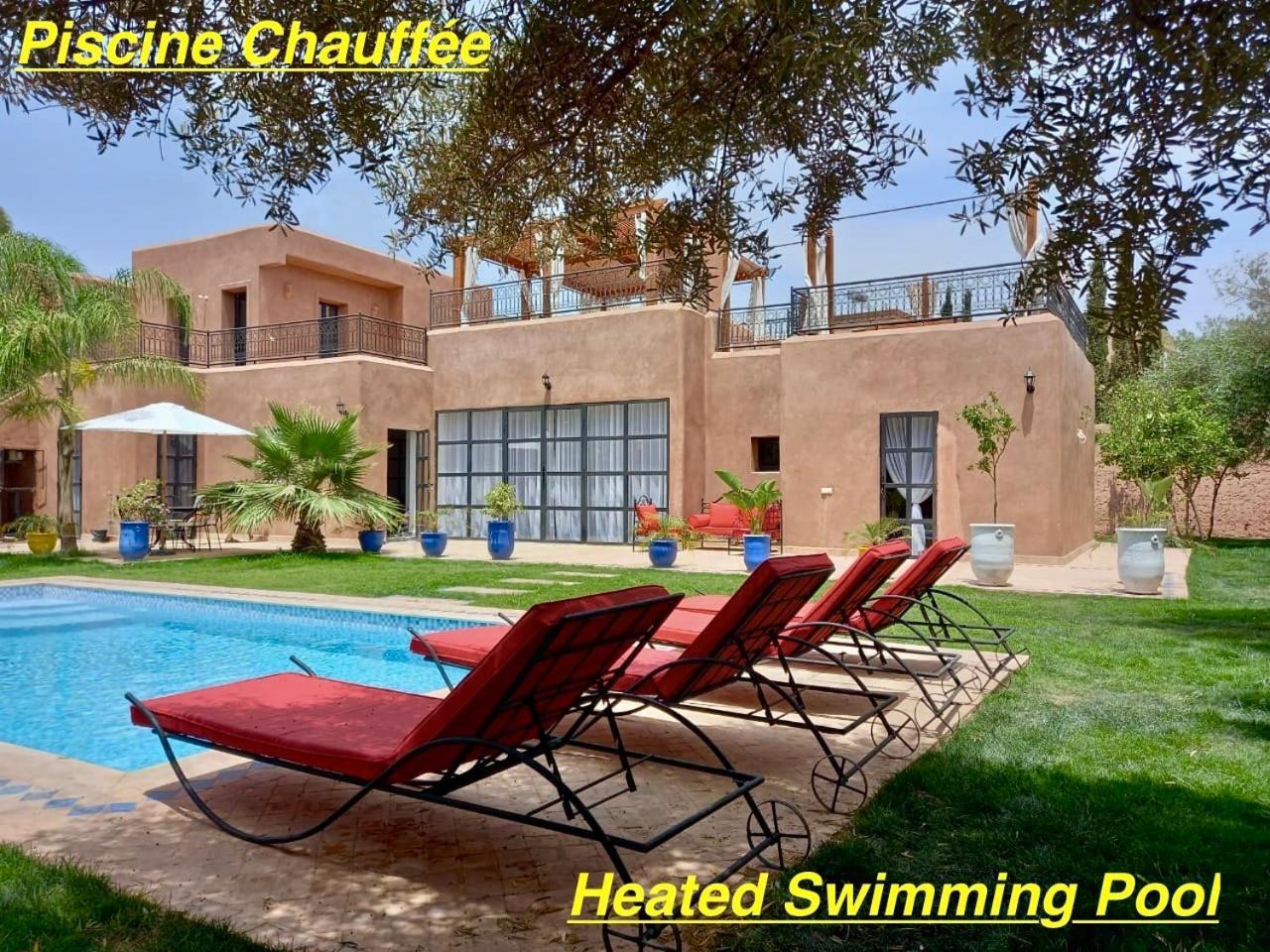 Villa Scil De Luxe, Piscine Chauffee, 3 Suites, Hamam, Jacuzzi Exterieur, Salle De Sport, Vue Sur L'atlas, Parkings Prive, Pas De Vis A Vis !