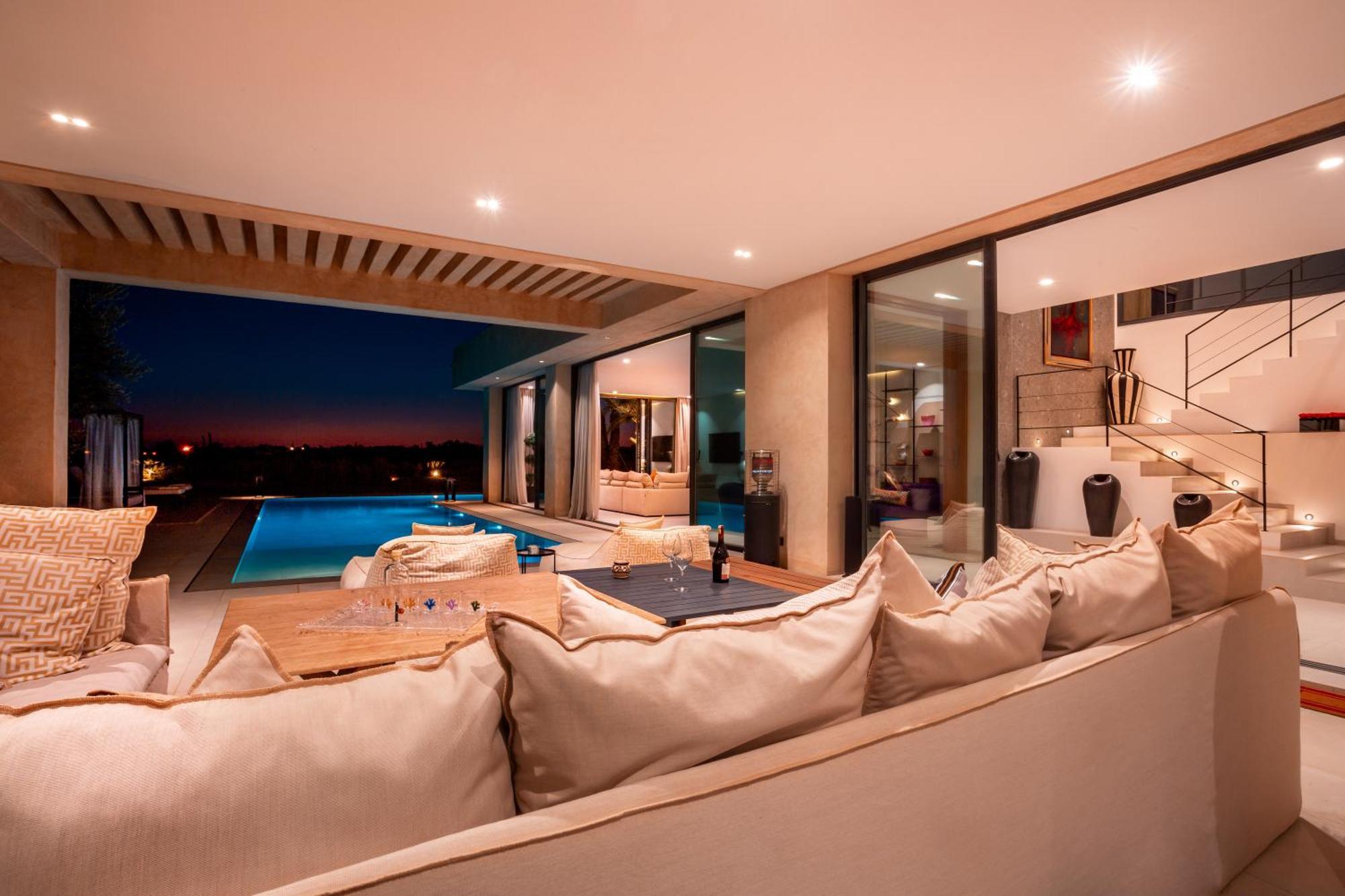 De Luxe A Marrakech, Piscine Jacuzzi, Vue Golf A Amelkis *