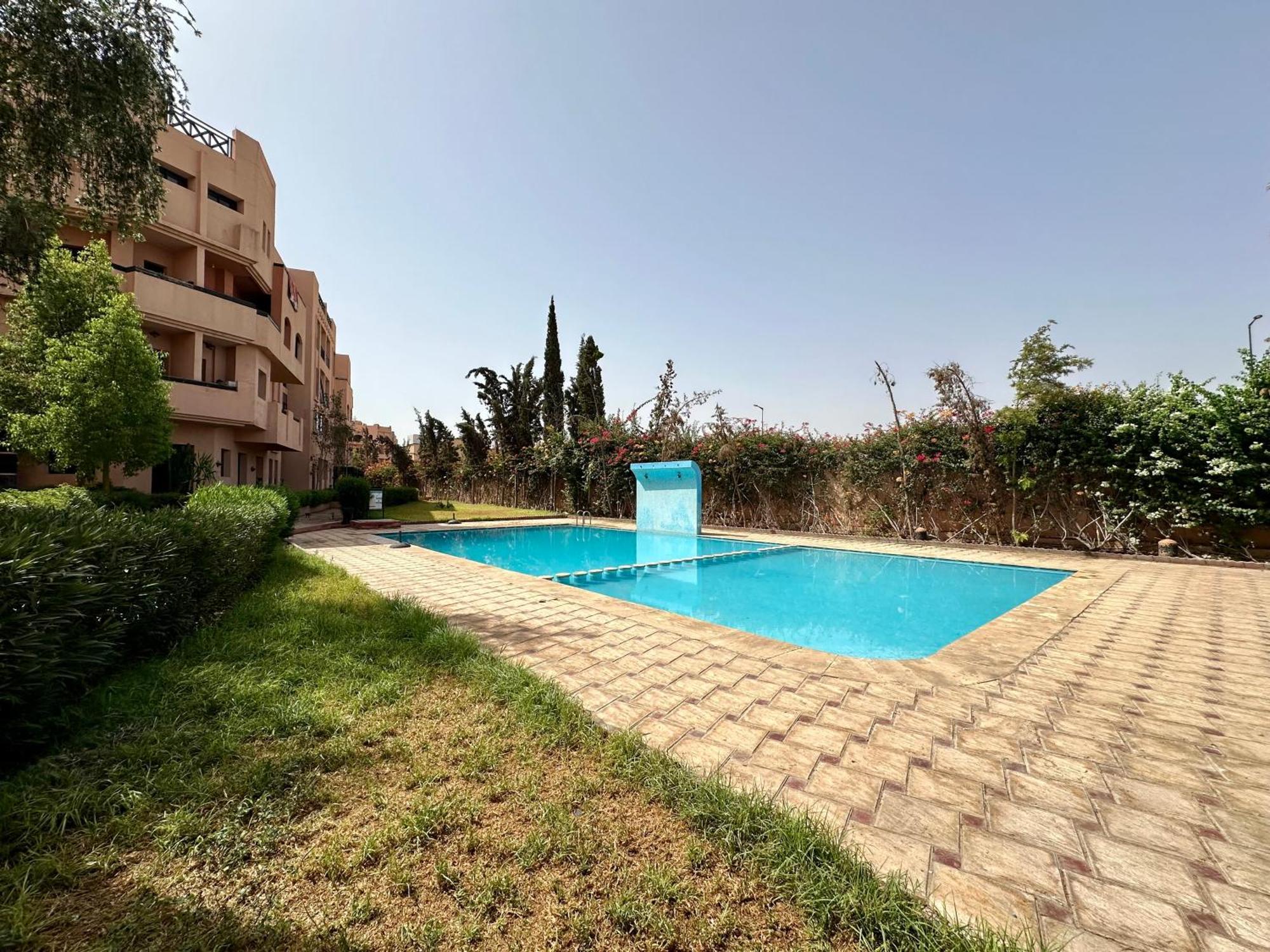 Oasis De Detente Avec Terrasse Et Vue Sur Piscine Appartamento Marrakesh