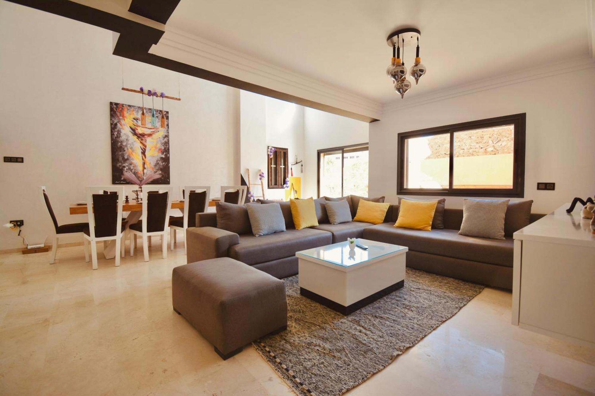 Apartment New Duplex- M Avenue , Swimming Pool , Fibre Optique Wifi , Parking , Gueliz Centre Marrakesch