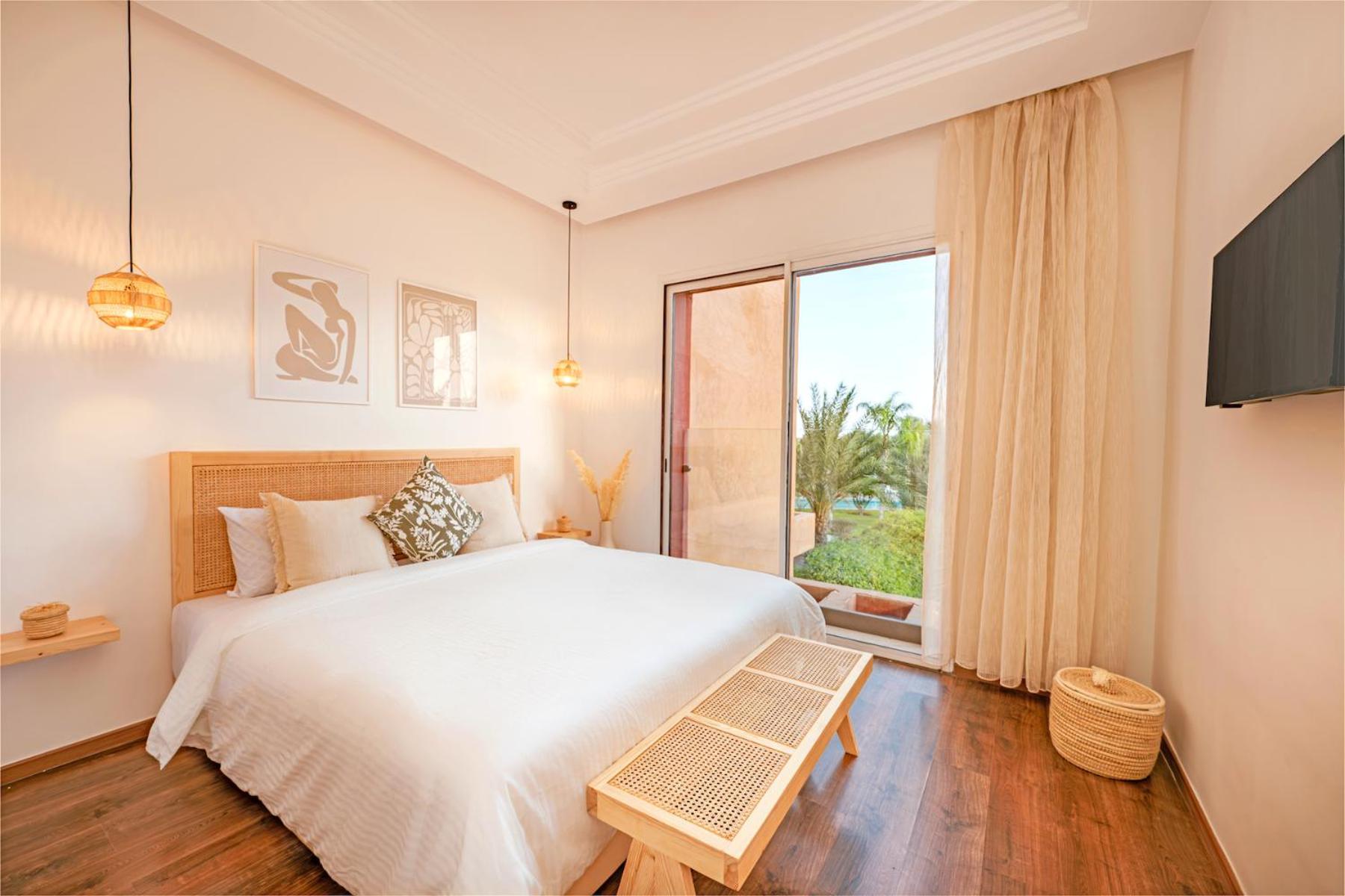Luxury With Pool View In Marrakech Appartement *