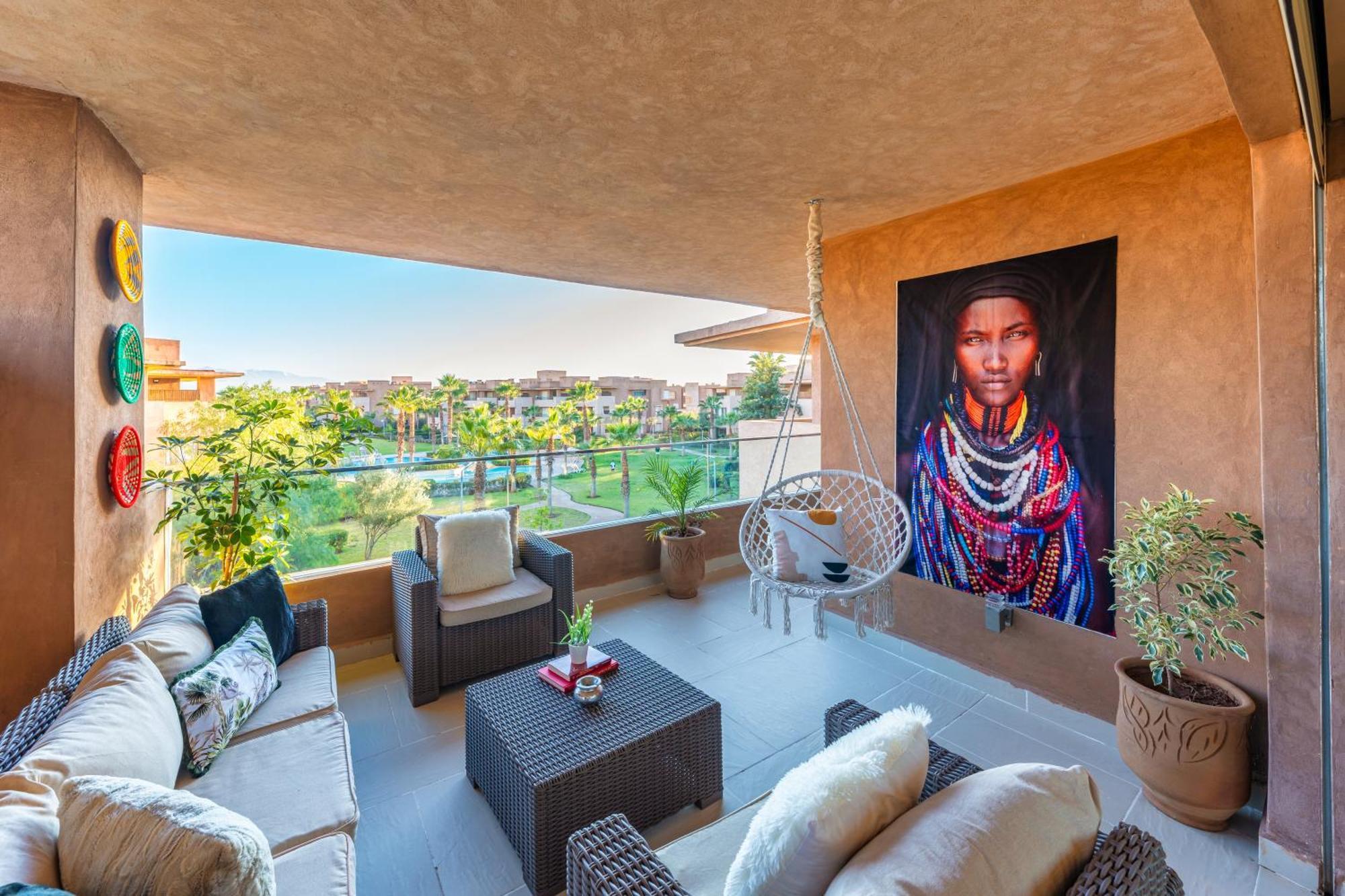 Appartamento Vue Golf, Piscine, Atlas Luxe Boheme-chic Marrakesh