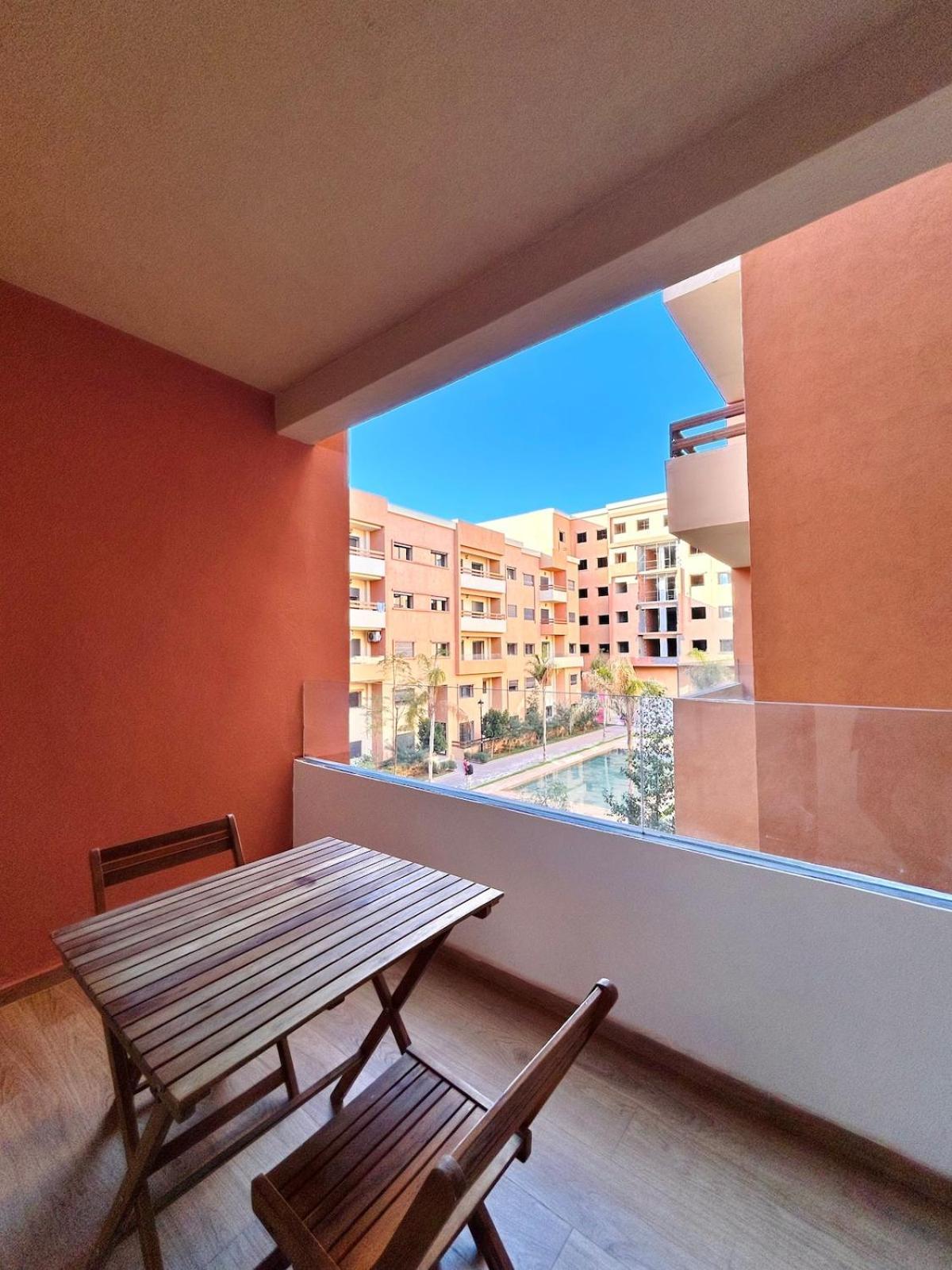 Appartement New 1br Proche M Avenue , Swimming Pool , Balcony & Parking Marrakesh