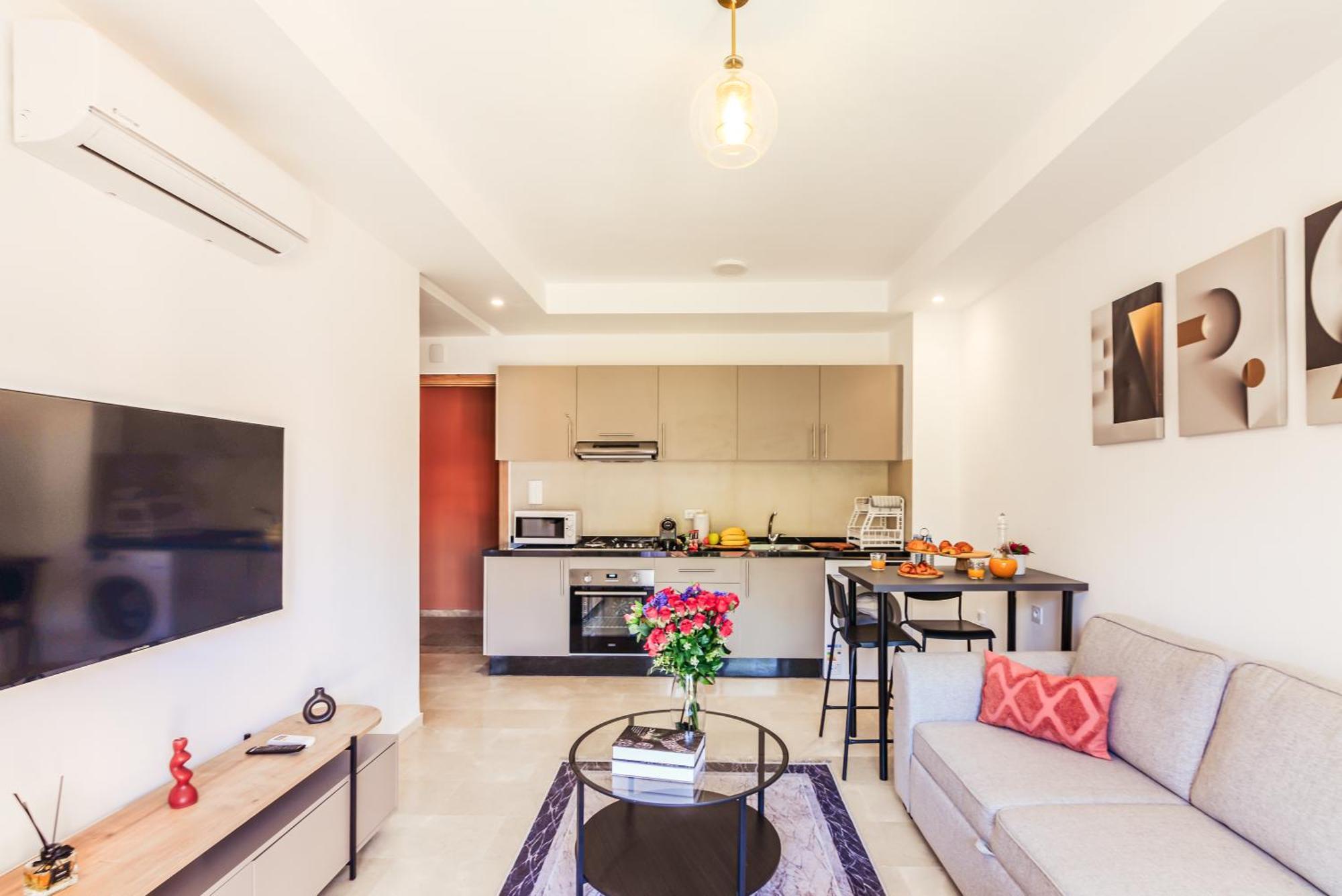 Apartment Lina Cosy - Clim, Wifi, Jardin A 10min De L'aeroport Marrakesh