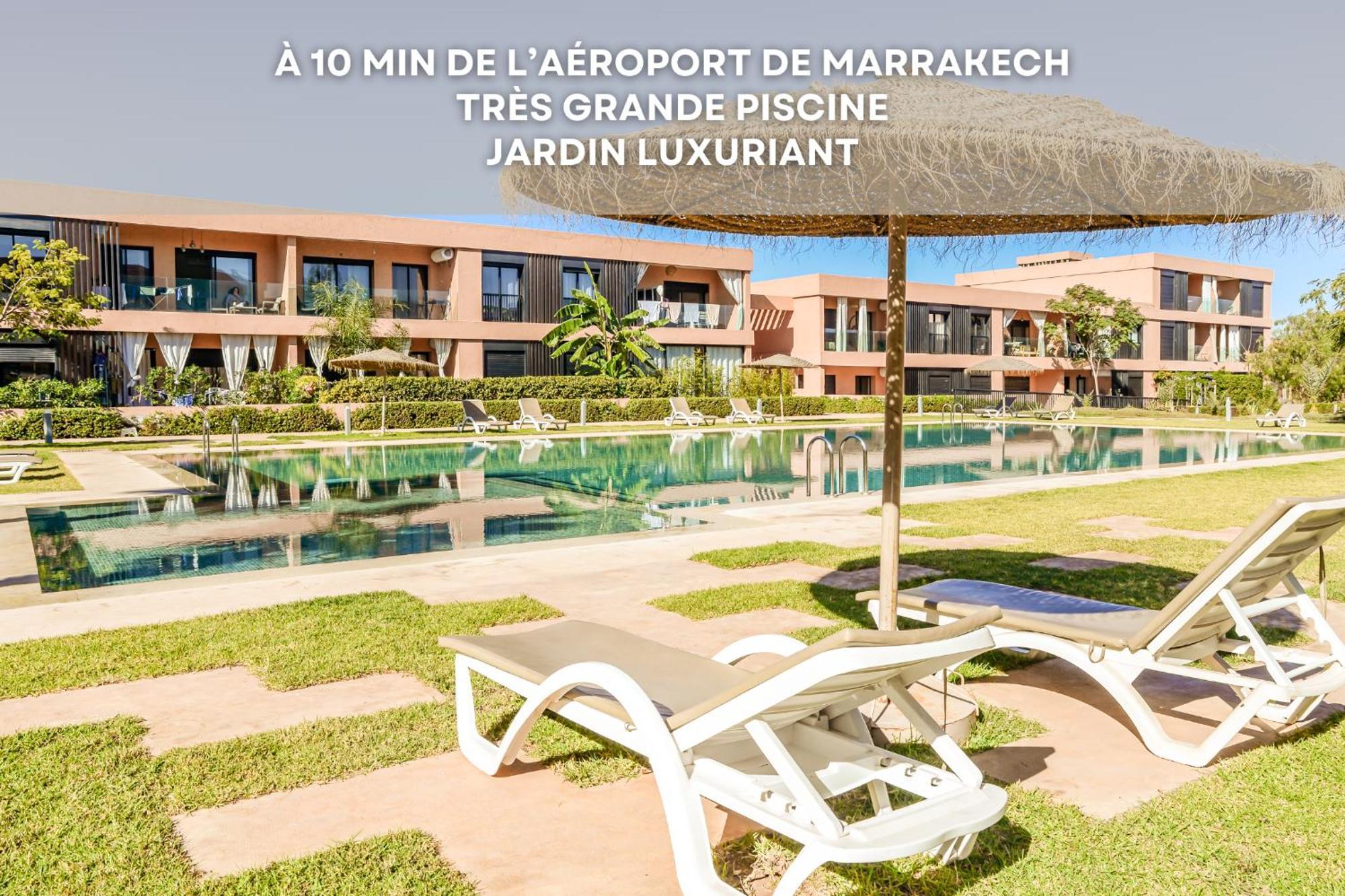 Appartement Eva Cosy - Clim, Wifi, Jardin A 10min De L'aeroport Marrakesh