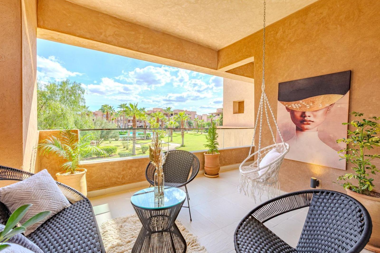 Vue Golf, Piscine, Atlas Luxe Boheme-chic Appartamento Marrakesh