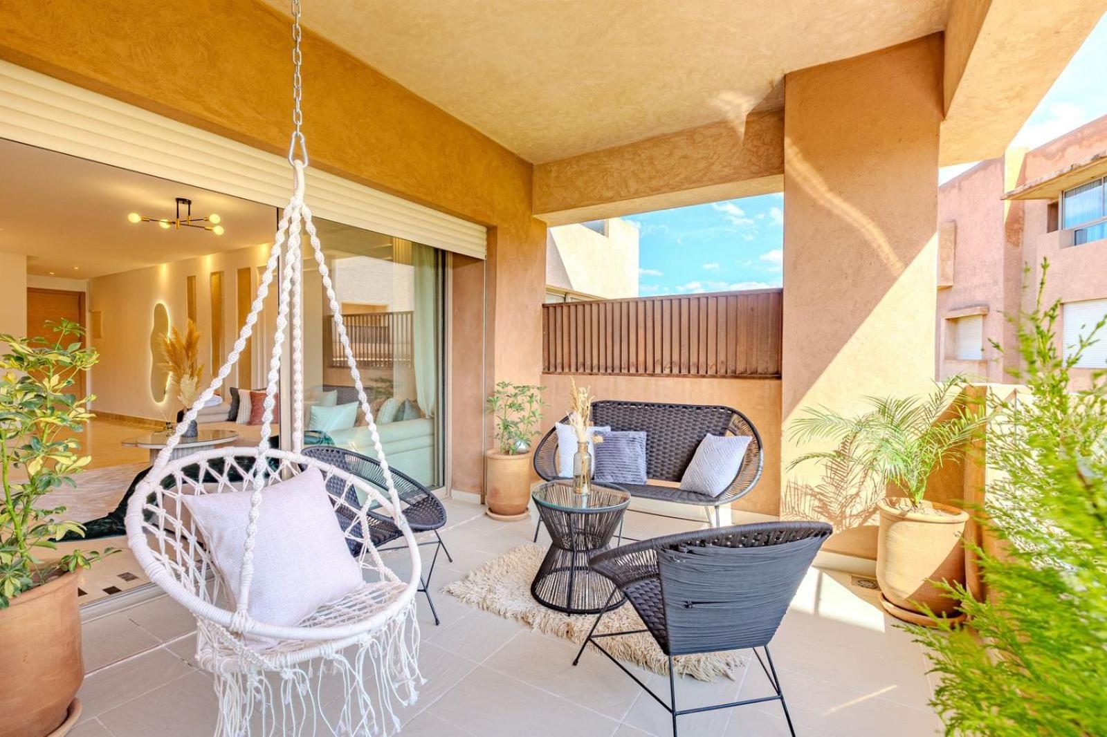 Appartamento Vue Golf, Piscine, Atlas Luxe Boheme-chic Marrakesh