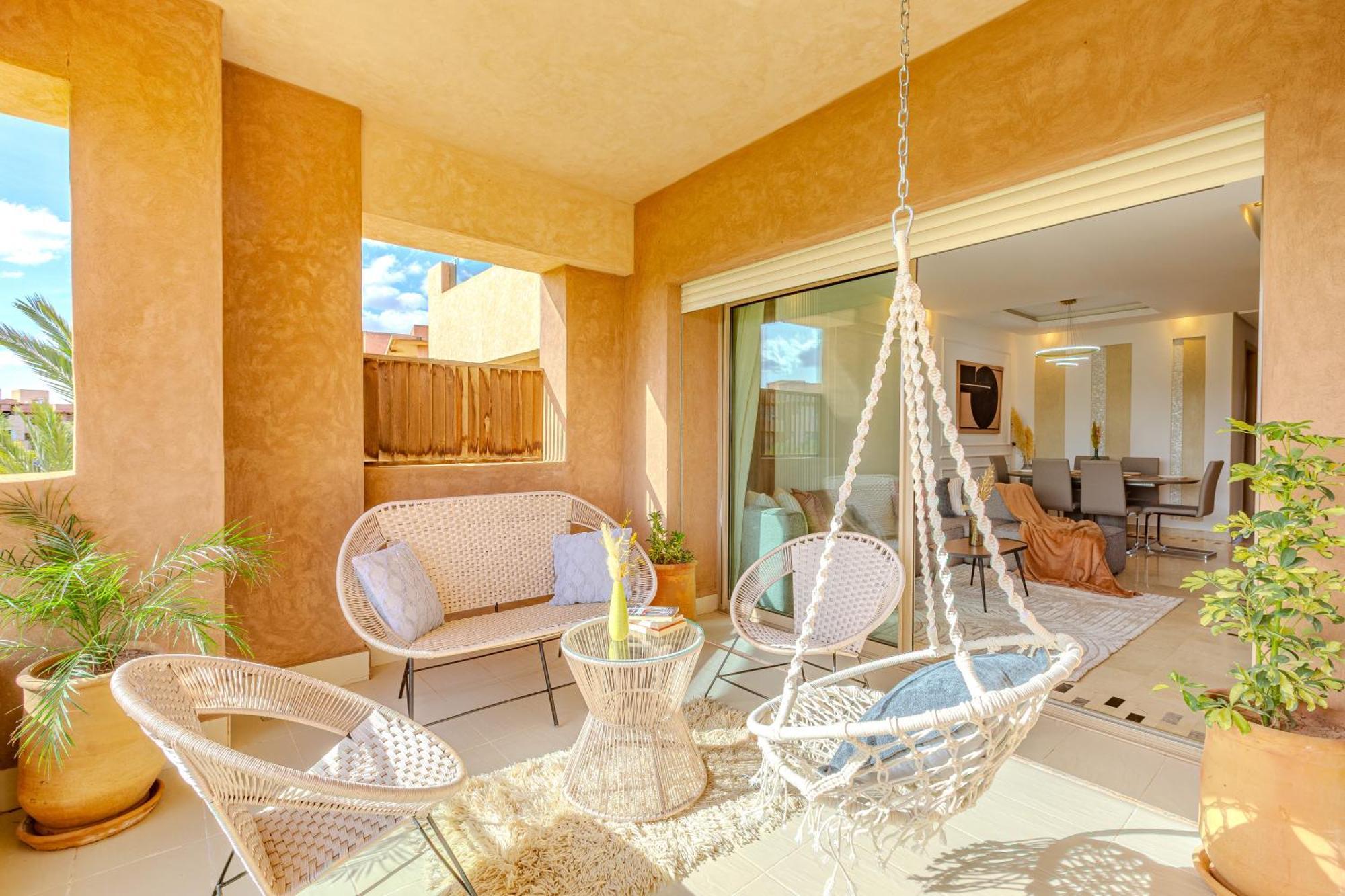 Vue Golf, Piscine, Atlas Luxe Boheme-chic Appartamento Marrakesh