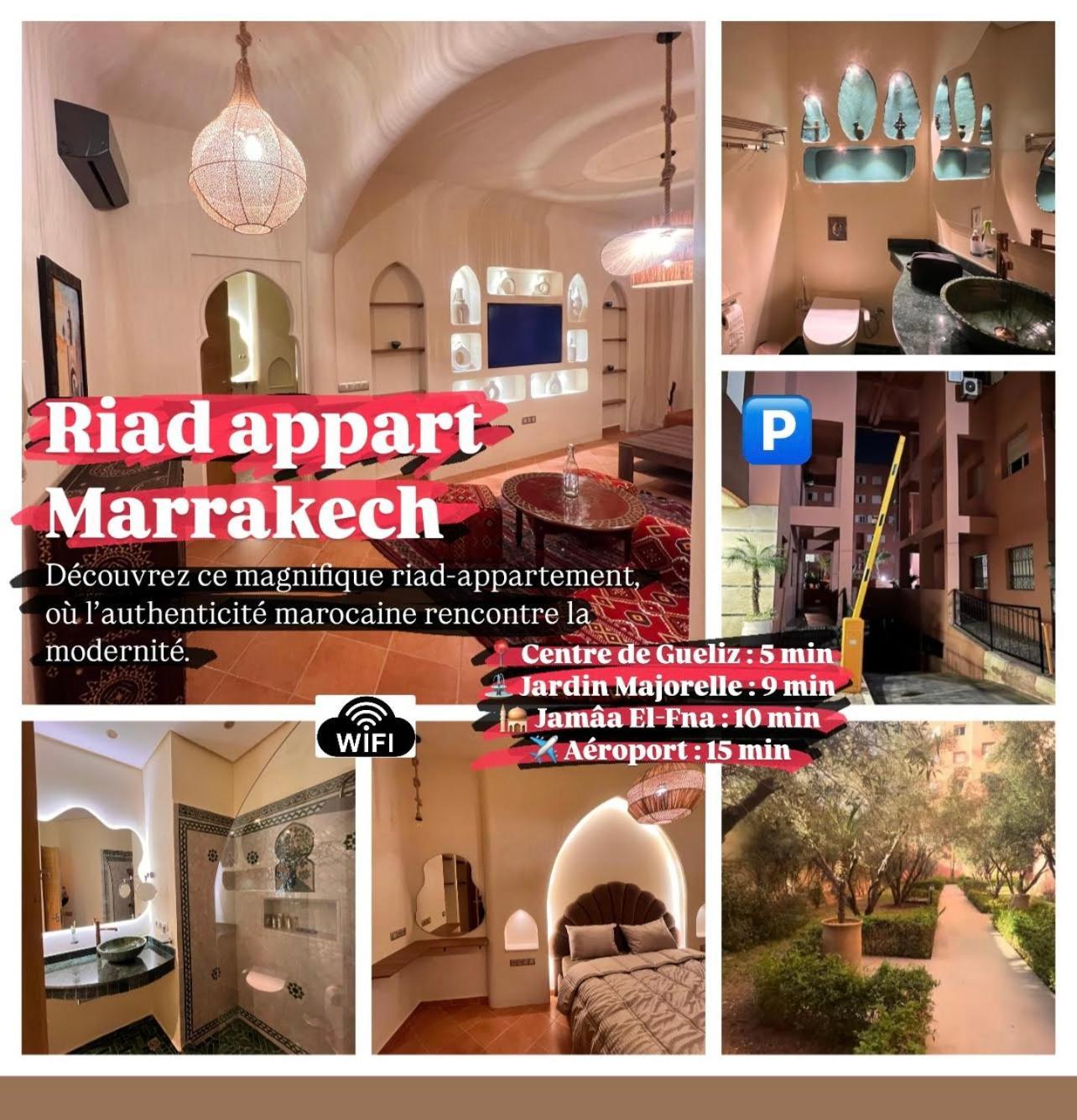 F3 Exceptionnel A Gueliz - A 5 Min De La Gare - Piscine, Wi-fi Et Parking Au Coeur De Marrakech Apartment Marrakesh