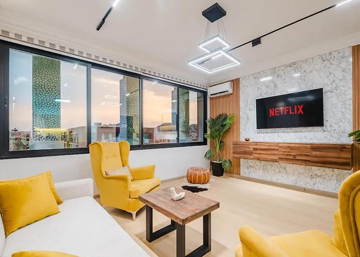 Luxury Apt In Heart Gueliz Panoramic City Views