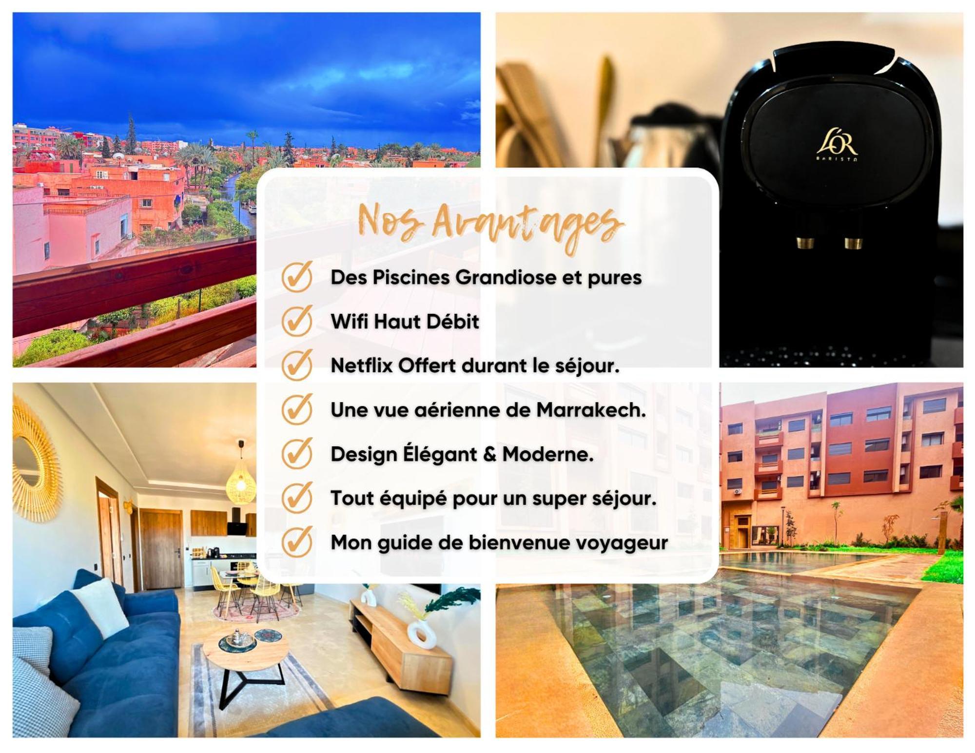 Le Cosy De Gueliz Avec Piscine Et Belle Vue Appartement
