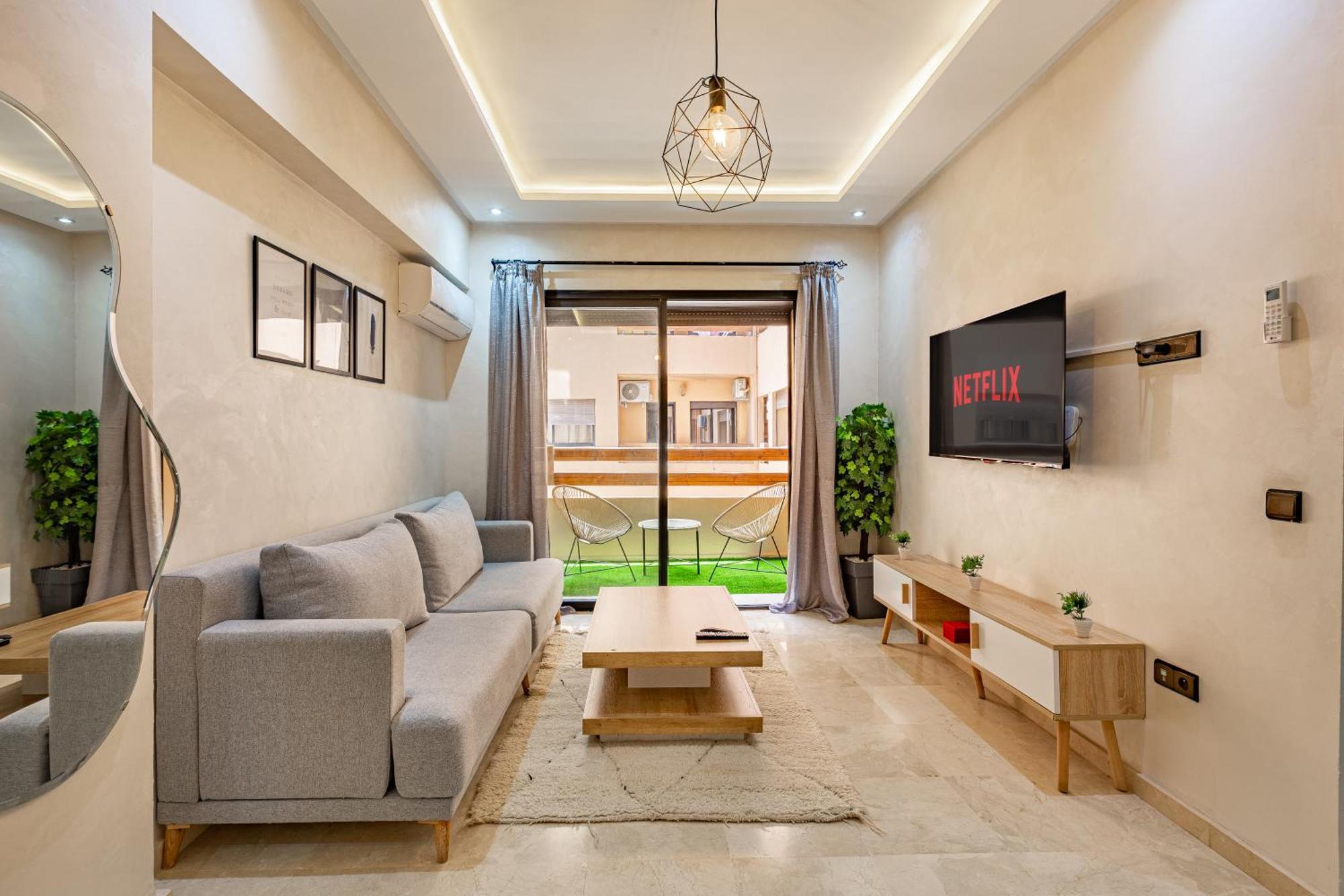 Jolie & Luxueux A Gueliz - 100% Equipe Appartement *