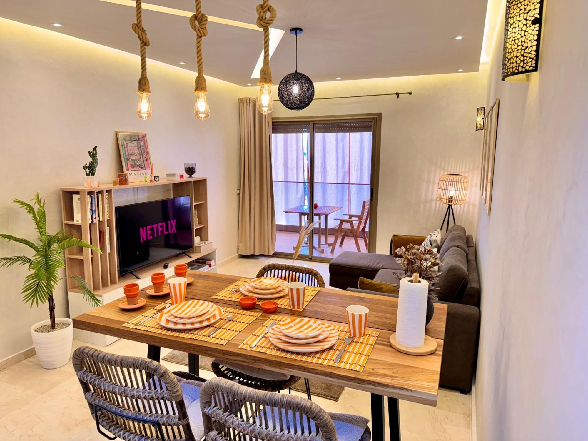 Pearl Garden Cosy Lux Elegant Sunny Terrace Piscine Appartement Marrakesh