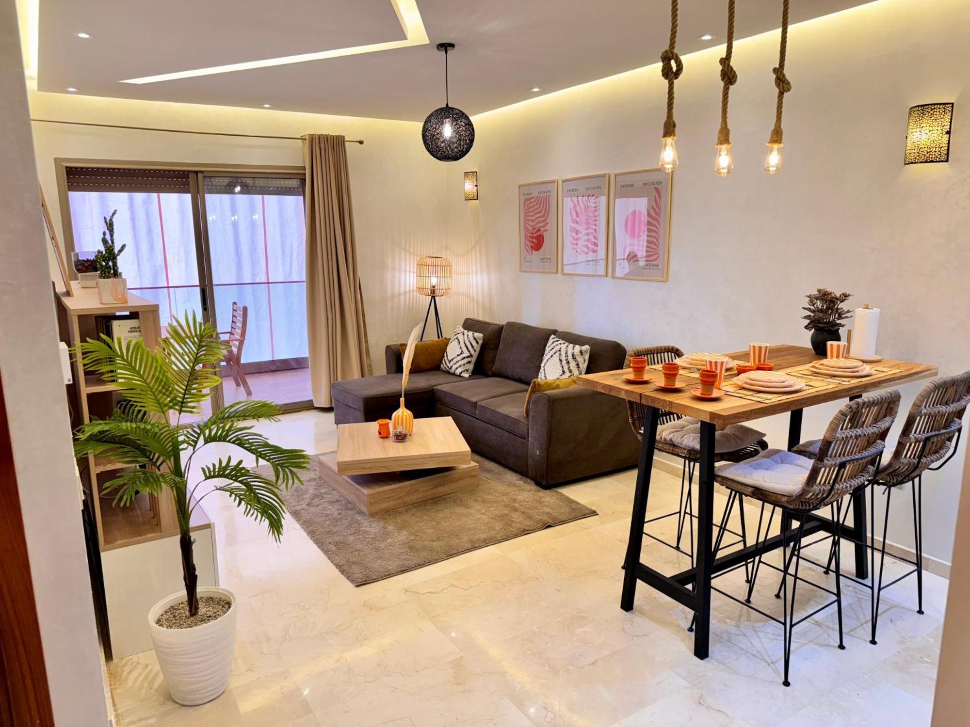 Appartement Pearl Garden Cosy Lux Elegant Sunny Terrace Piscine Marrakesh