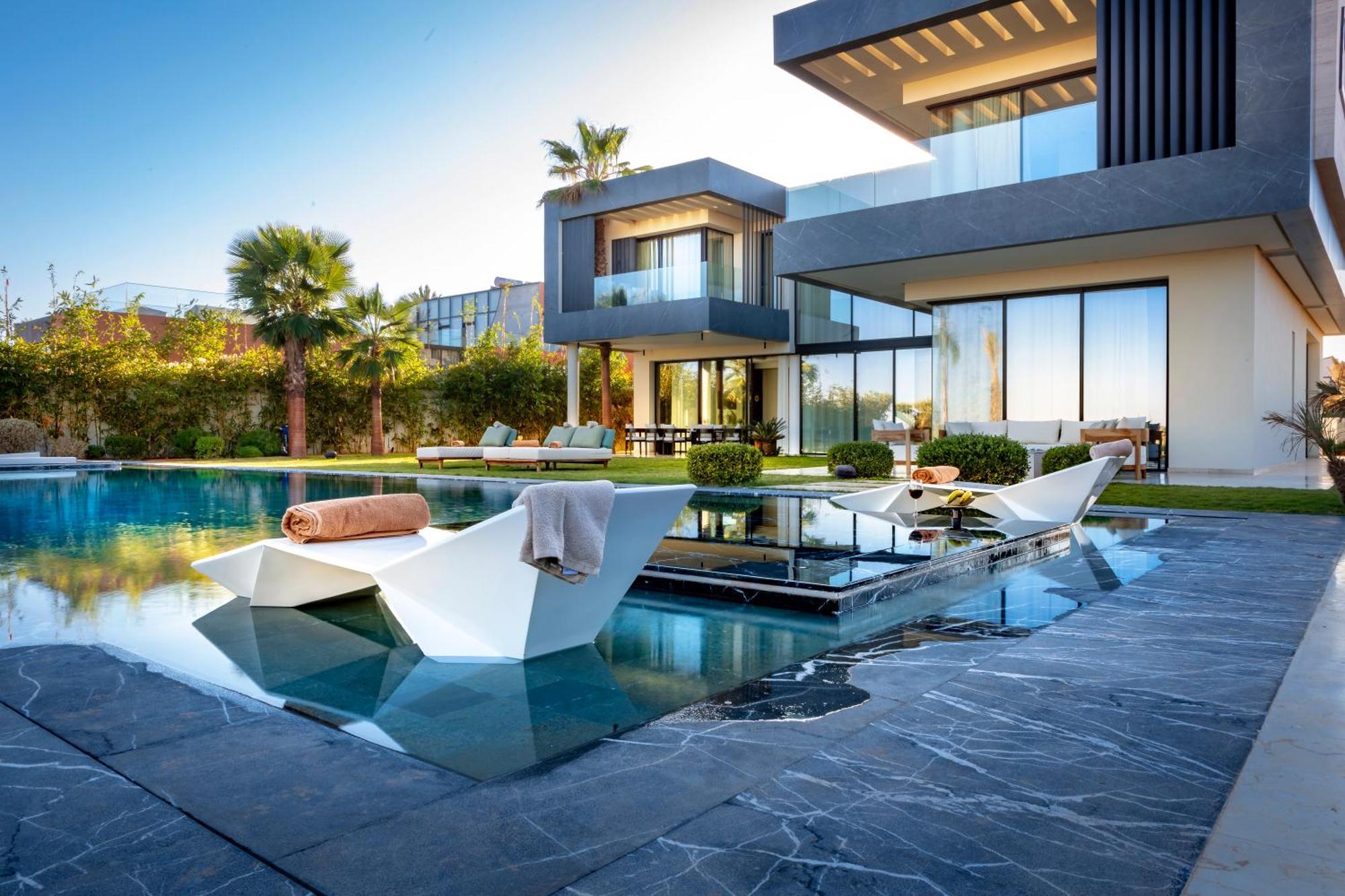 De Luxe A Marrakech, Piscine Jacuzzi, Vue Golf A Amelkis
