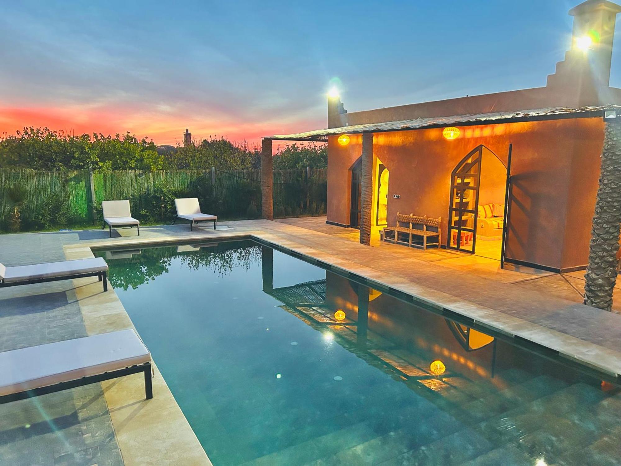 Piscine Privee Sans Vis A Vis , Vue Superbe , Proche Centre - Fibre Optique Wifi Villa Marrakesh