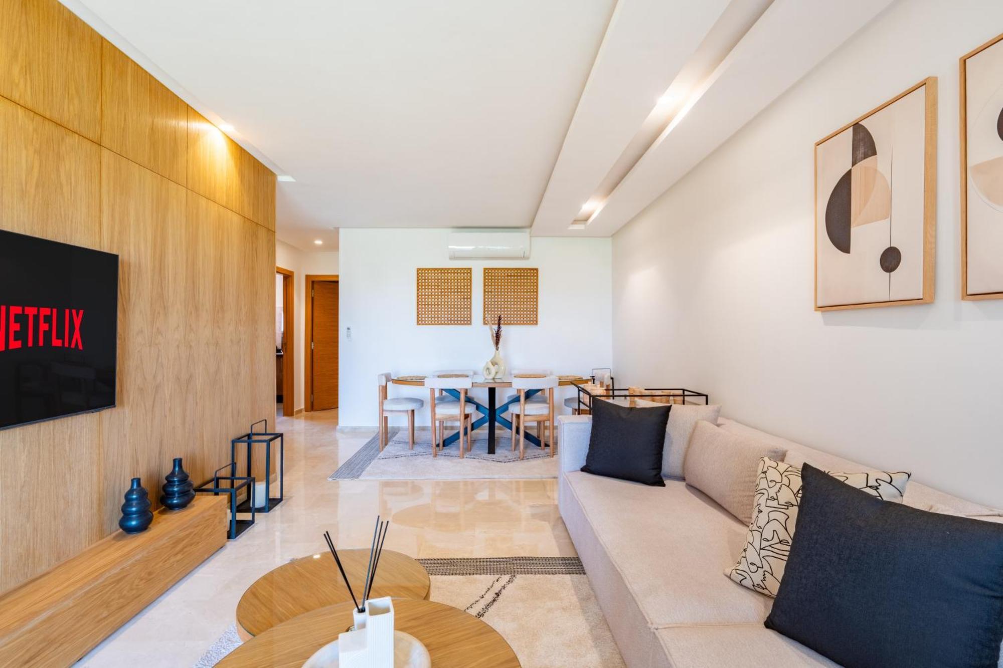 Modern Appart-golf View, Terrace & Fiber Optic Appartement Marrakesh