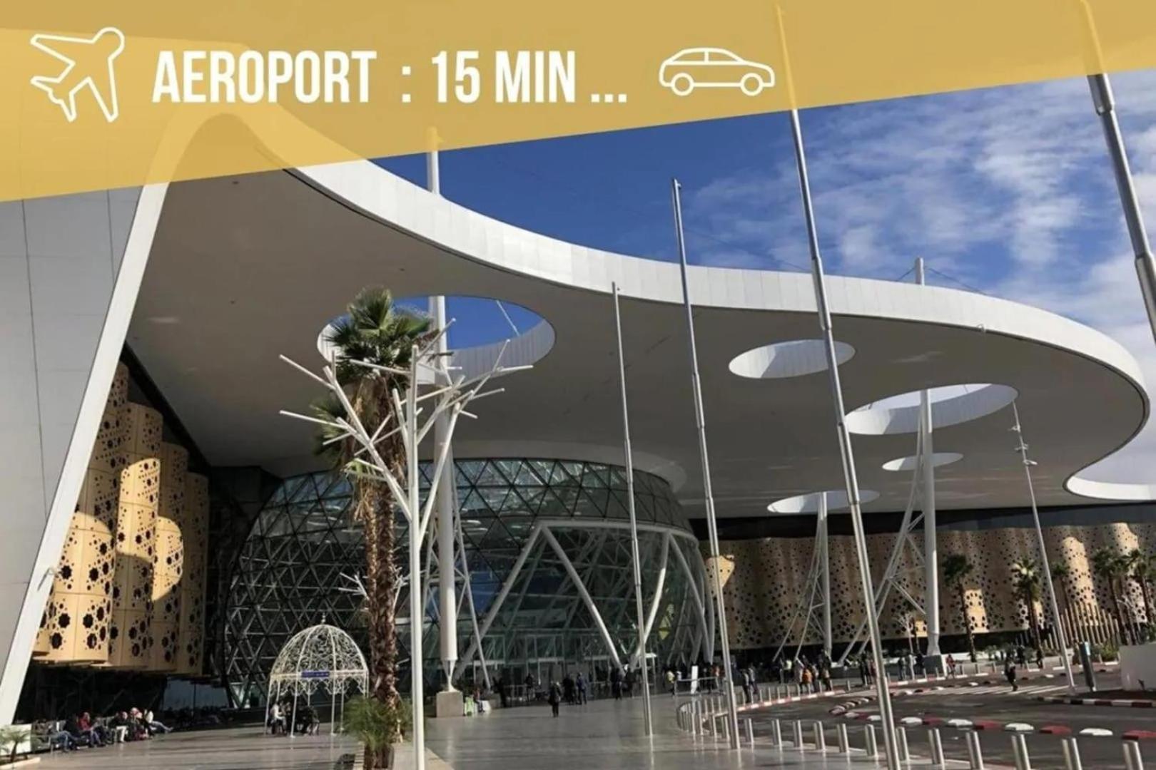 F3 Exceptionnel A Gueliz - A 5 Min De La Gare - Piscine, Wi-fi Et Parking Au Coeur De Marrakech Appartement