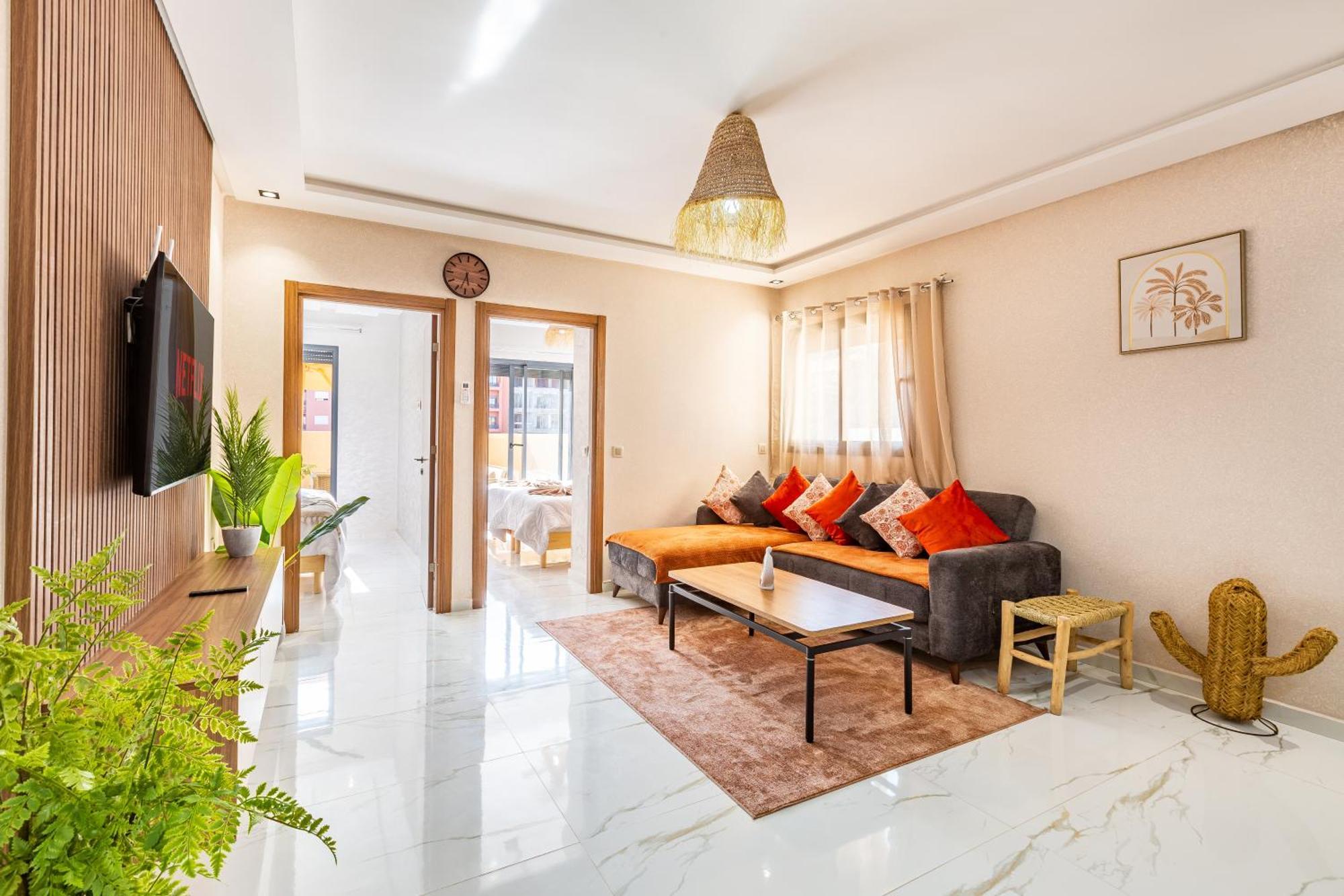 Appartement Luxe Et Calme De Gueliz Avec Grande Terrasse *