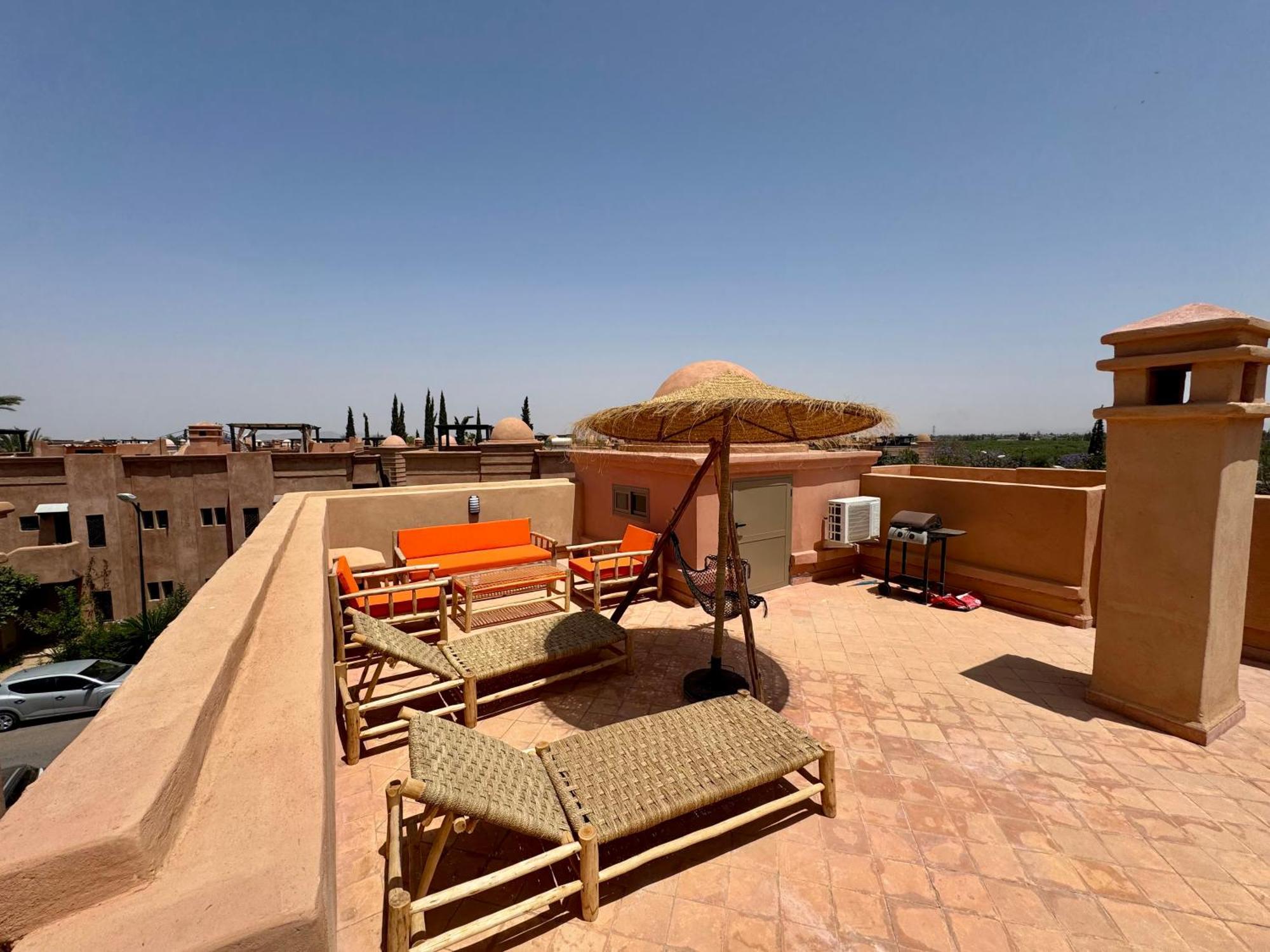 Appartement Duplex Luxe Avec Rooftop, 3 Piscines, 2 Chambres, Atlas Golf Marrakech *